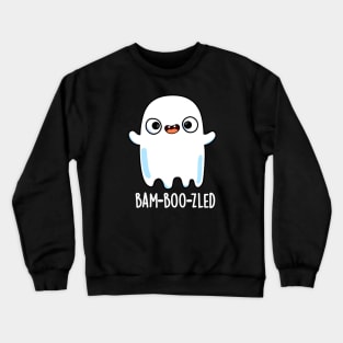 Bam-boo-zled Cute Halloween Confused Ghost Pun Crewneck Sweatshirt